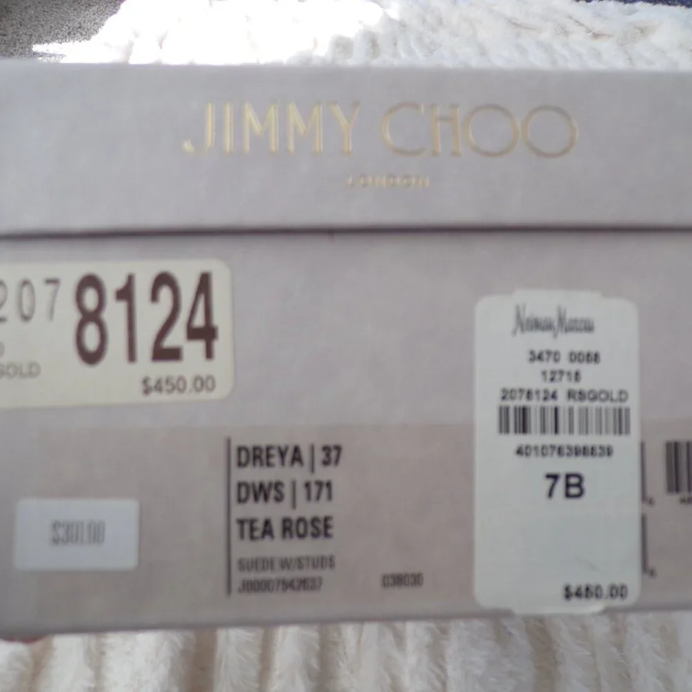 Jimmy Choo pink studded suede espadrilles 7